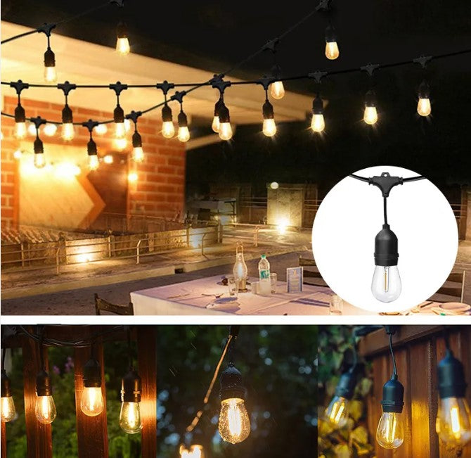 Lumora SolarGlow Outdoor Solar String Lights - Waterproof patio lights