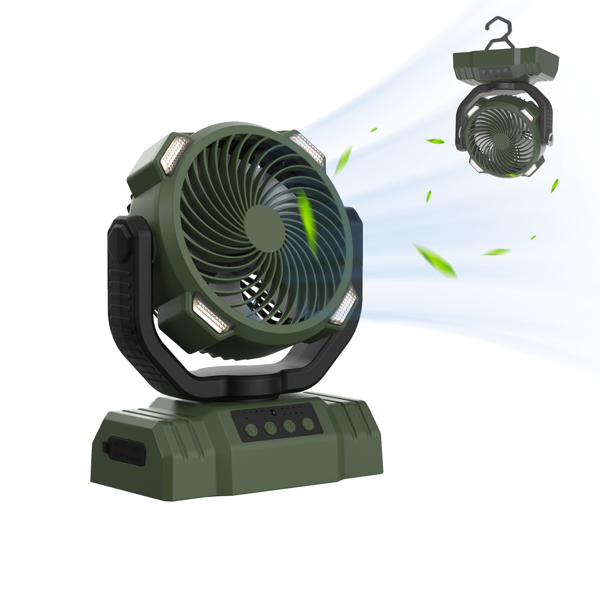Lumora BreezeLight portable camping fan LED light power bank