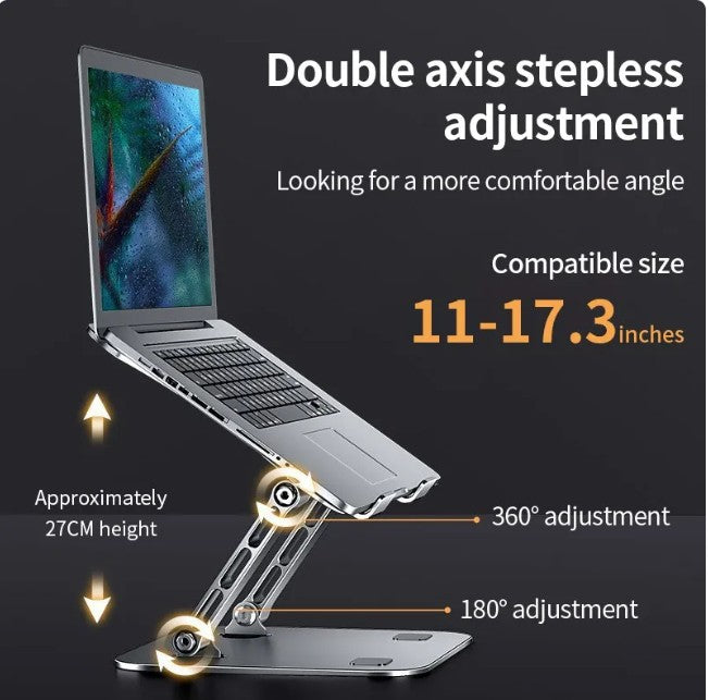 Lumora ElevateDesk Adjustable Laptop Stand - Ergonomic aluminum desk riser