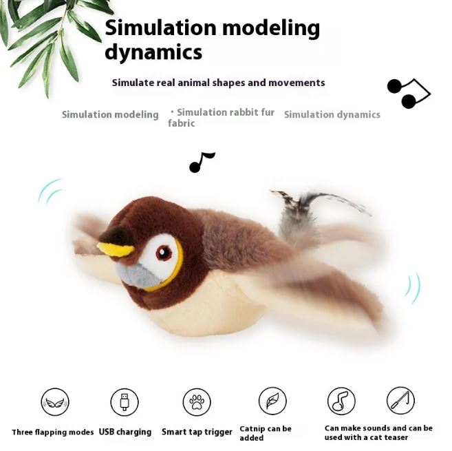 Lumora FlutterBird interactive flapping bird cat toy