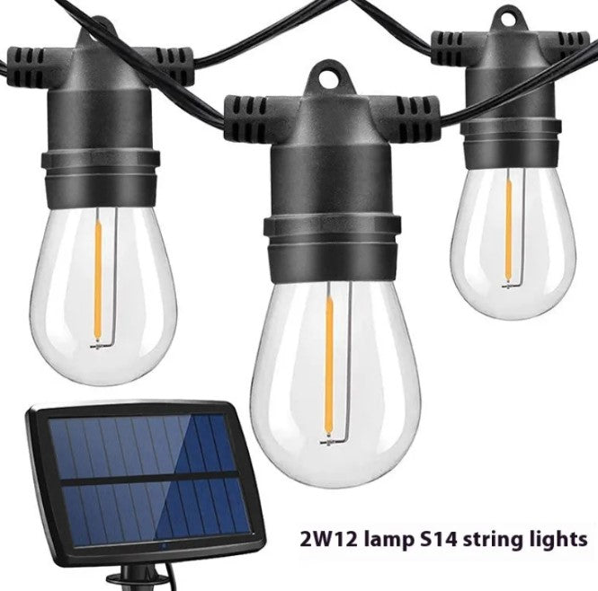 Lumora SolarGlow Outdoor Solar String Lights - Waterproof patio lights